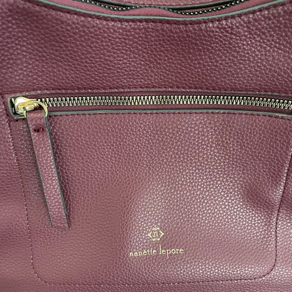 NWOT Nanette Lapore shoulder bag in orchid, raspberry plum colored - Picture 4 of 11